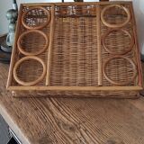 Wicker/rattan appetizer tray
