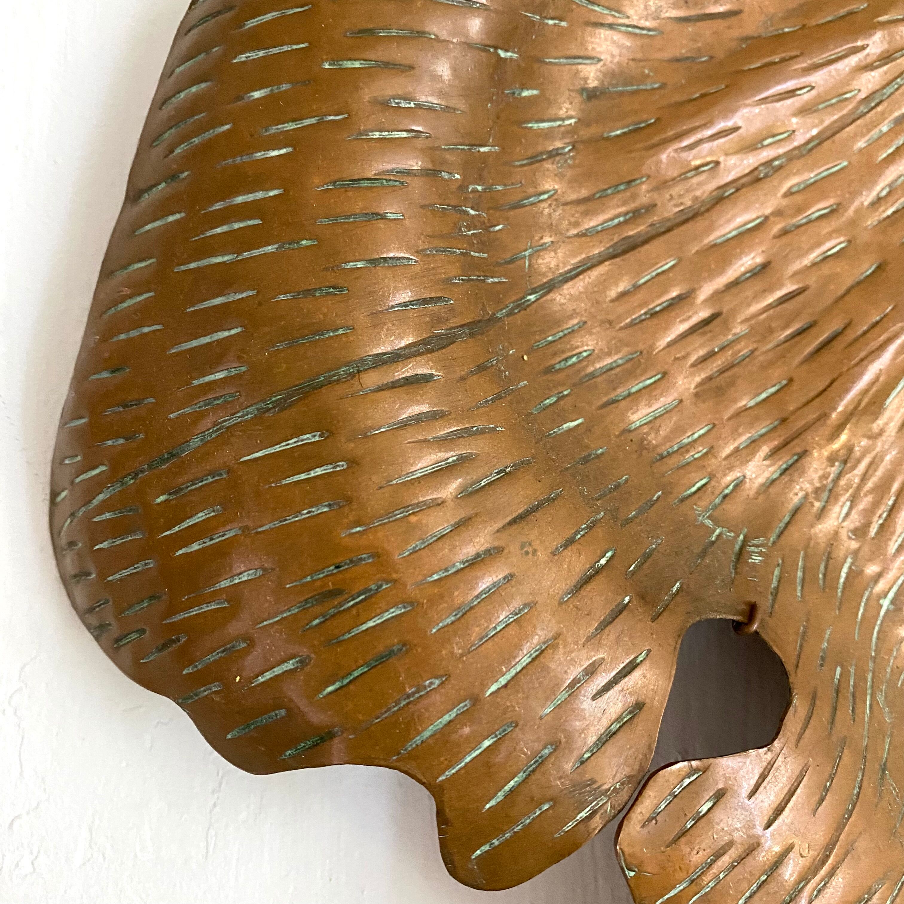 Decorative copper leaf plate