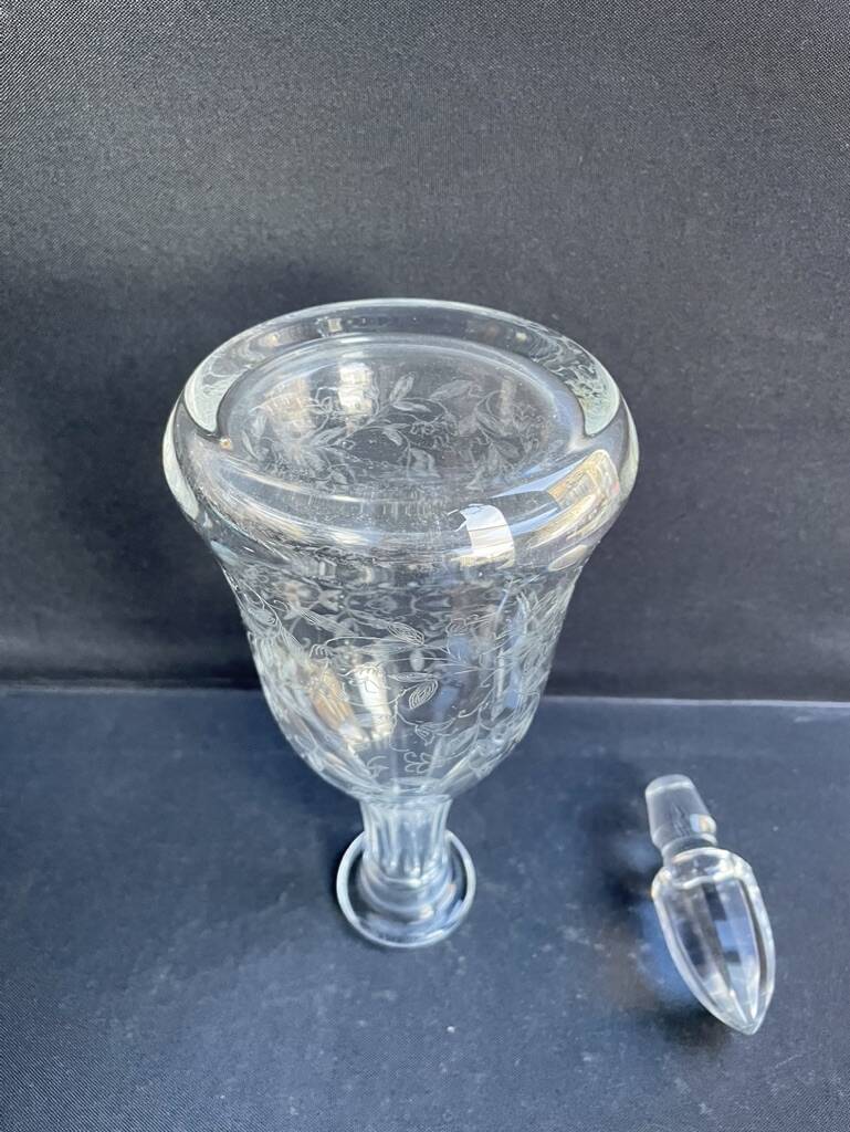 Port wine service – Blown, engraved and cut crystal – Art Deco