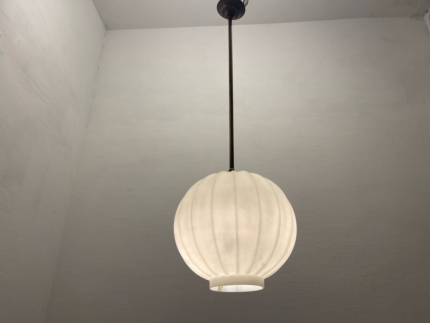 Opaline Glass Light Pendant 1940’s