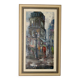 Peinture à l'huile sur panneau du milieu du siècle « Paris »