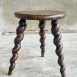 Vintage stool milking stool beech wood