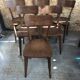 Série de 6 chaises bistrot scandinave bois vintage