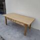 Table basse de ferme rustique en chêne massif Aérogommer - 1m18.5