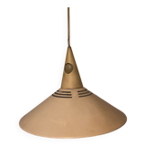 Beige metal pendant light, 1980s