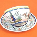Cup / Saucer for breakfast Faïence Henriot Quimper France