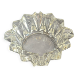 Art deco ashtray in old vintage molded glass glass pocket emptier