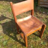 Lot de 6 chaises regain cuir et orme