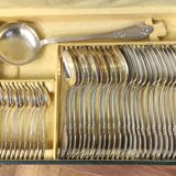 Old housewife 37 pieces silver metal/silverware boulenger