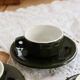 4 tasses à café bistrot vintage avec soucoupes