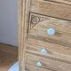 Art Deco chest of drawers in oak and porcelain