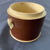 Sarreguemines clay pot with mascarons