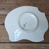 Hand painted ceramic empty pocket plate with flower pattern