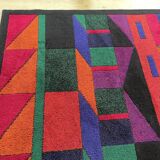 Psychedelic Memphis Style abstract Rug Carpet by Atrium Tefzet, Germany 1980s