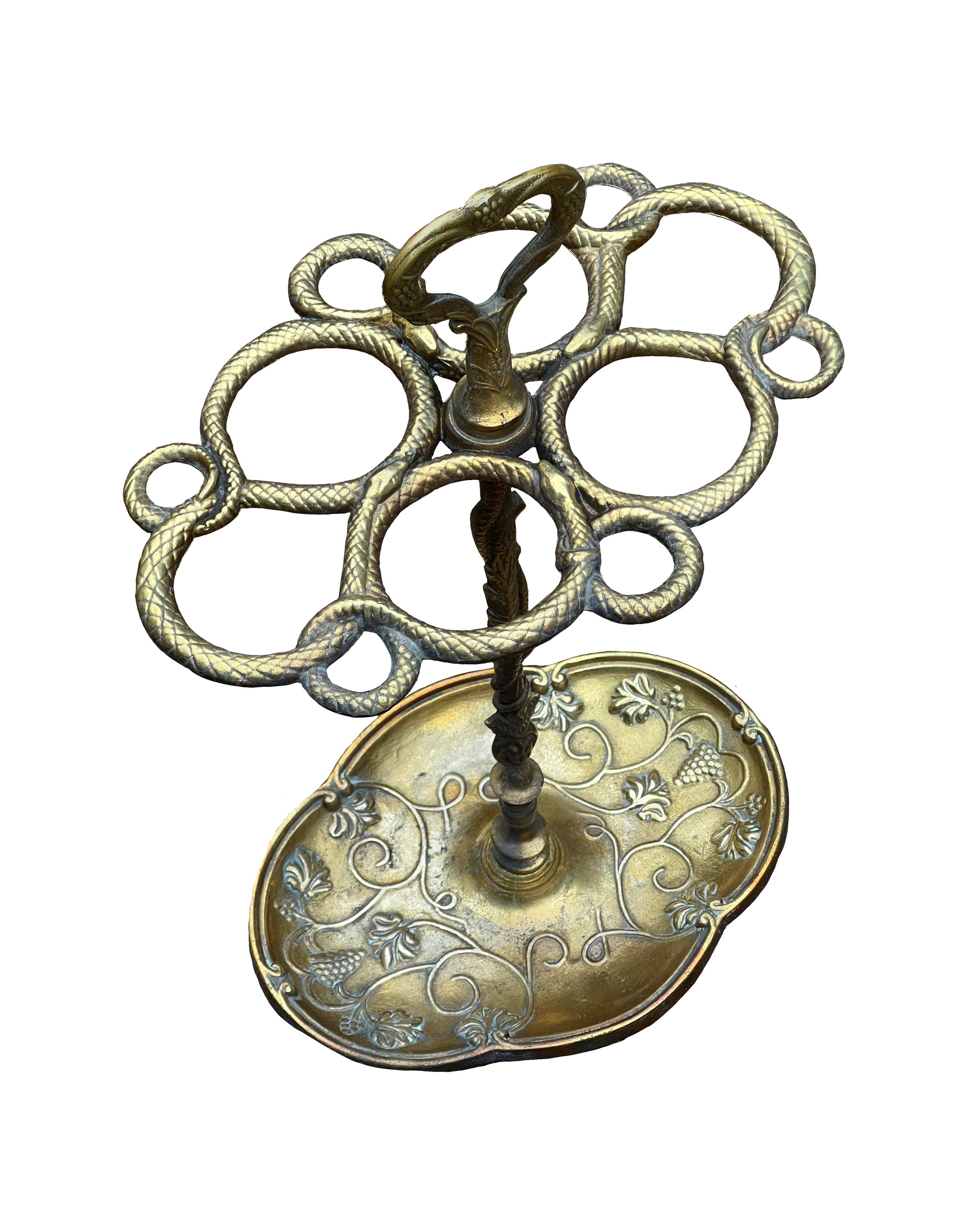 Vintage Brass Umbrella Stand – Mid-20th Century