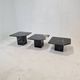 Set of 3 Italian Marble Coffee or Side Tables, 1970s
