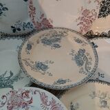 8 antique ironstone dinner plates