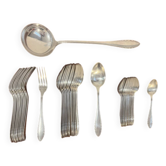 Silver metal cutlery set MF goldsmith 12 guests