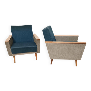 Pair of two-tone armchairs, 1960