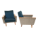 Pair of two-tone armchairs, 1960
