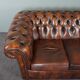 Chesterfield sofa in old cowhide 2.5 seats