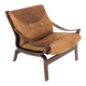 Scandinavian leather armchair, Norway, 1960