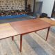 Scandinavian table by Roche-Bobois solid teak stretchable design