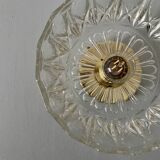 Vintage molded glass lampshade - tableware collection -