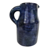 Robert and Jean Cloutier pitcher in blue enameled ceramic