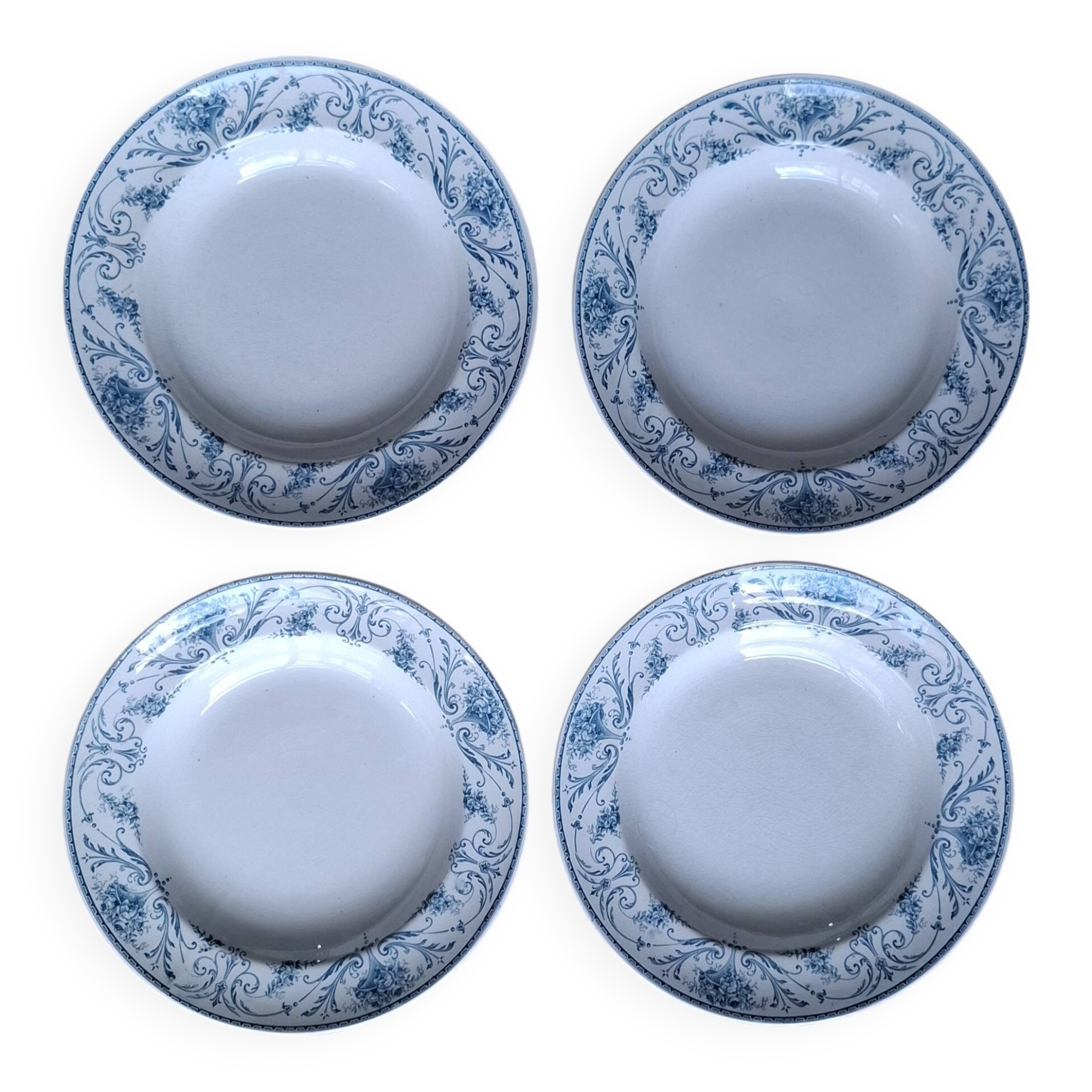Set 4 assiettes Louis XVI BFK 1920