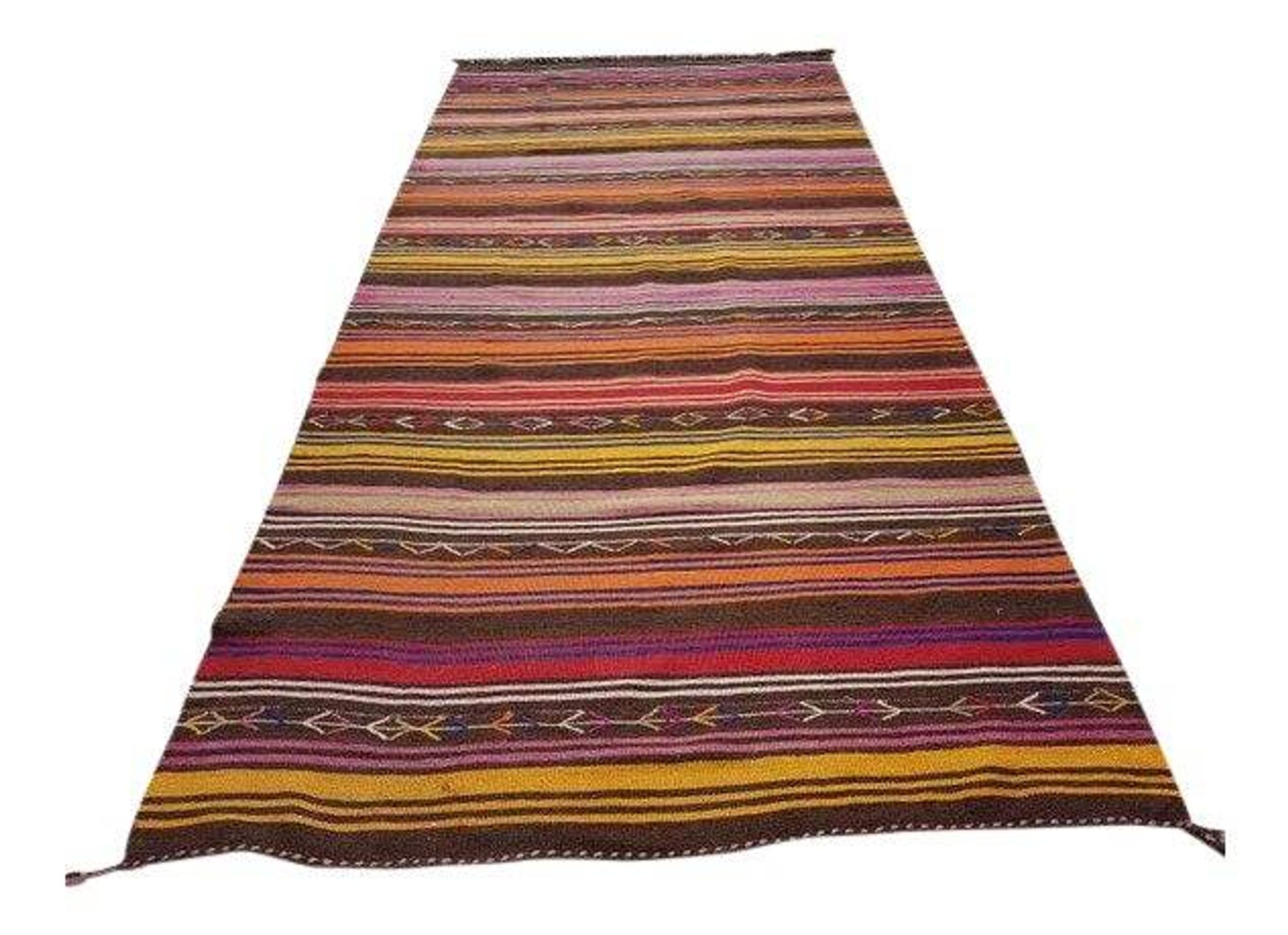Kilim turc vintage tissé main 152x318 cm