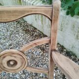 Paire de fauteuils anciens vintage en bois
