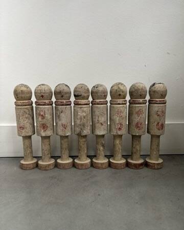 Old wooden skittles game