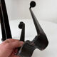 Brutalist wrought iron candlestick pair
