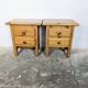Paire de chevets en pin massif vintage