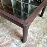 Teak and smoked glass coffee table published by Ekornes, Denmark