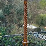 Solid carved wooden coat rack with gilded bronze in Baroque style.