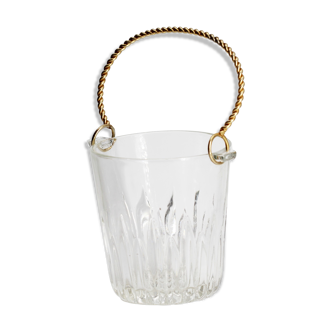 Vintage glass ice bucket