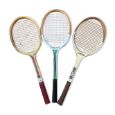 Series of 3 vintage tennis rackets