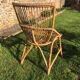 4 vintage rattan chairs 1950
