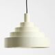 1960s Space Age heavy solid slatted metal pendant lamp