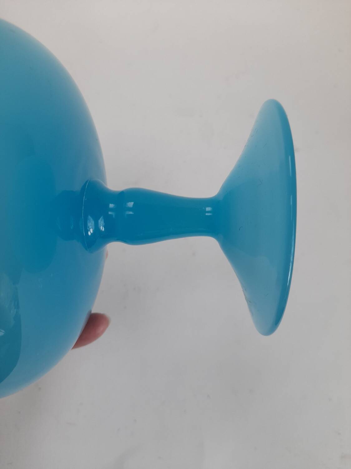 Pretty blue opaline sweet jar.