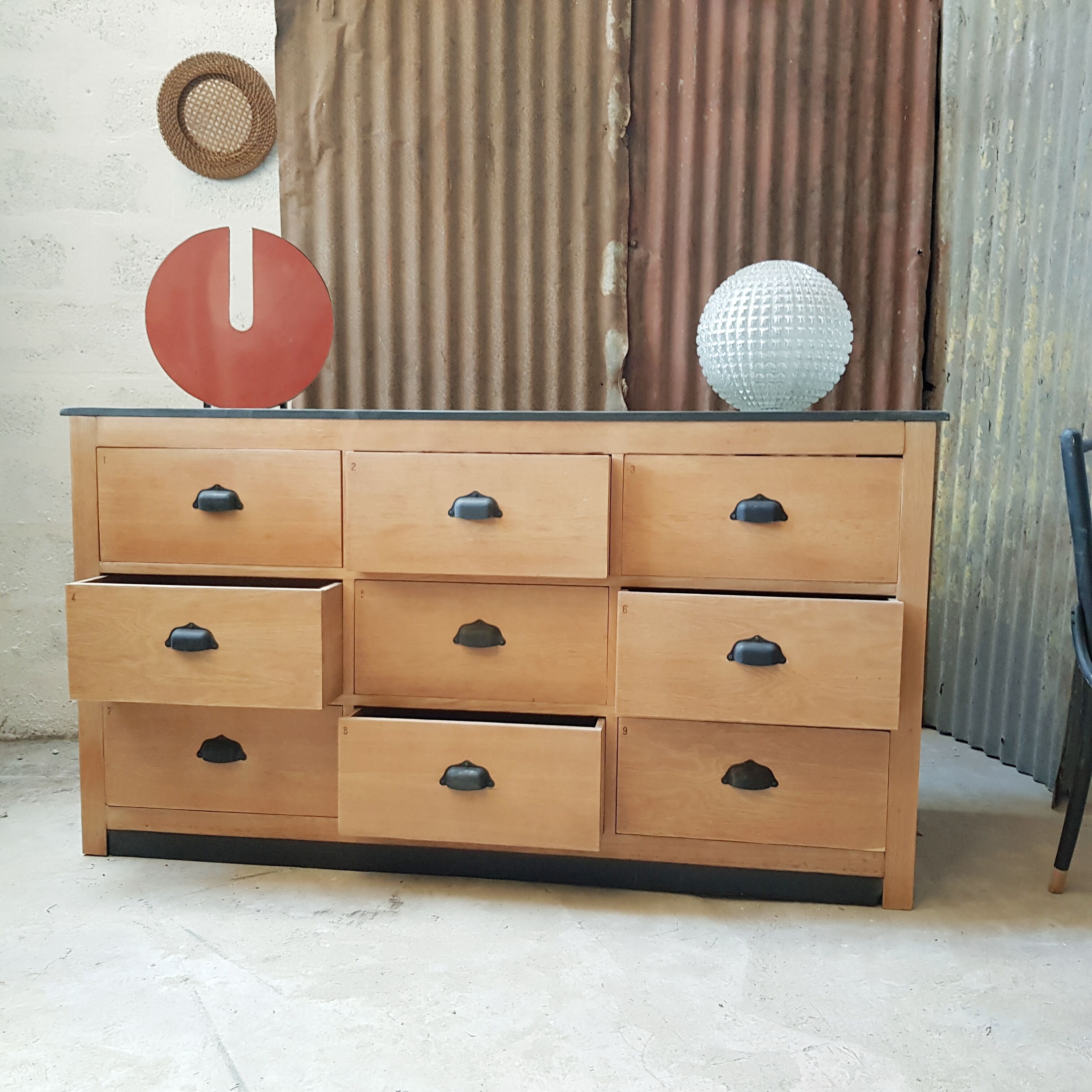 9-drawer haberdashery counter