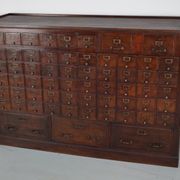 Large French oak notary apothecary cabinet / filing cabinet, 1920/30s