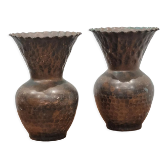 Pair of copper vases