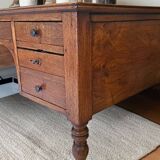 19th century Louis Philippe bureau plat in solid gilded oak