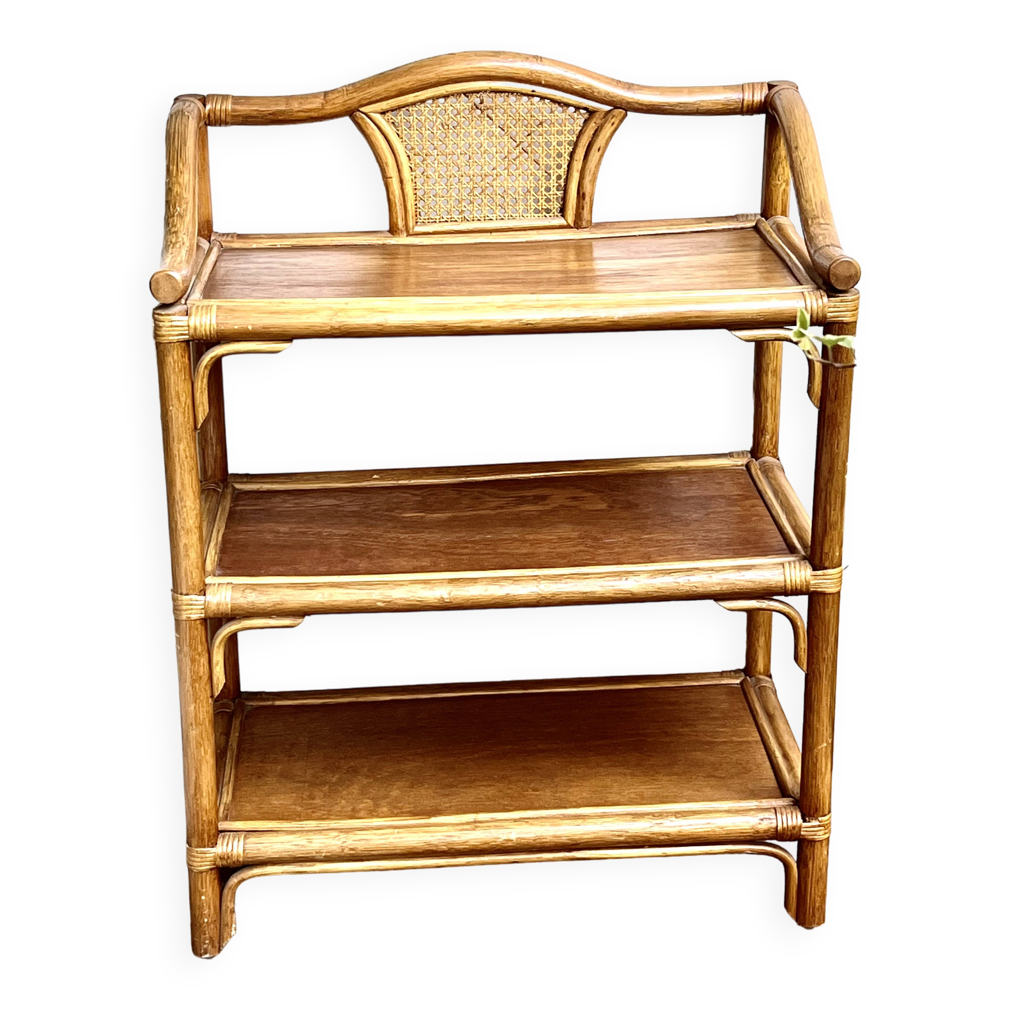 Rattan & cane side table - Very good condition