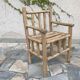 Fauteuil art-populaire en bois brut, circa 1950