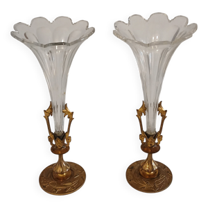 Paire de vases soliflores