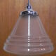 Art Deco hanging lamp with frosted glass shade